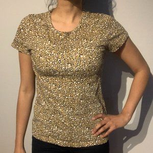 J.Crew Animal Print Studio Tee S